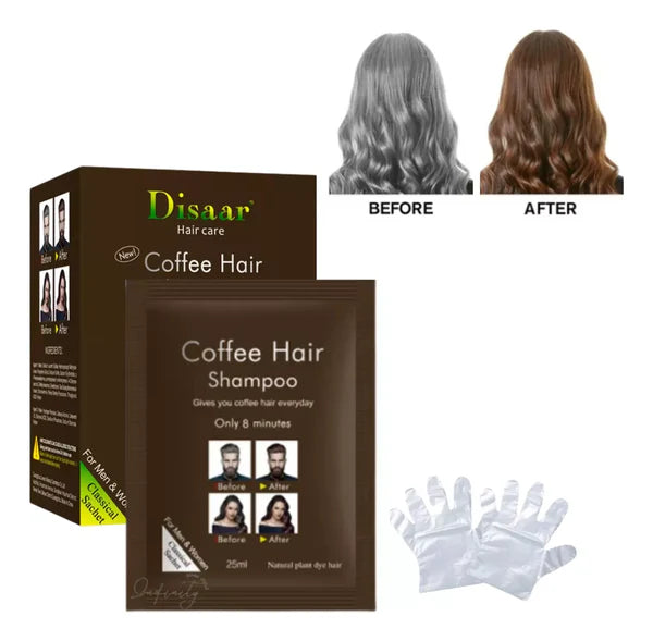 SHAMPOO TIÑE CANAS (Caja de 10 unidades en Sachet)