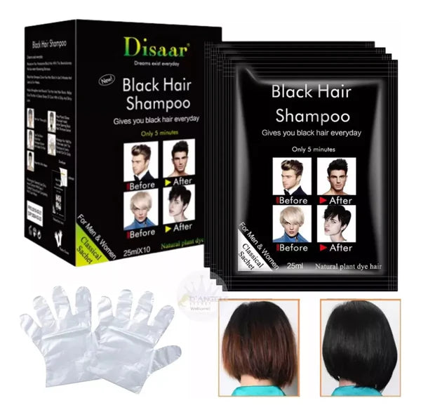 SHAMPOO TIÑE CANAS (Caja de 10 unidades en Sachet)